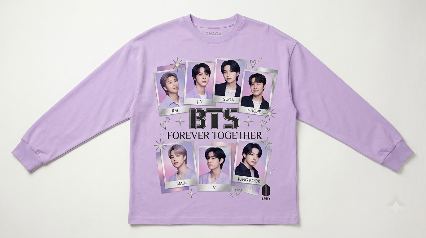 Lavender oversized T-shirt from the BTS collection