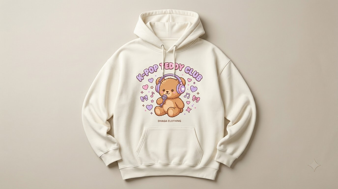 Cream hoodie from the BTS collection