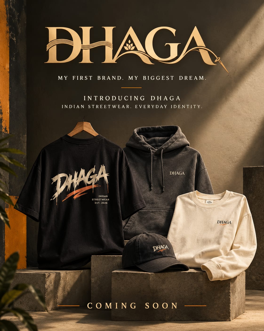 DHAGA launch campaign featuring streetwear designs